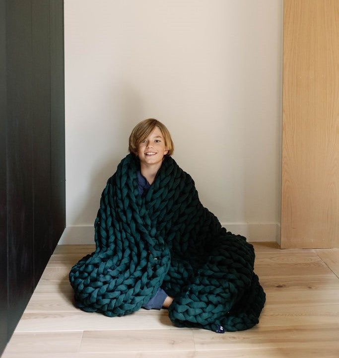 Knit Weighted Blanket by Nuzzie The Carpentry Shop Co
