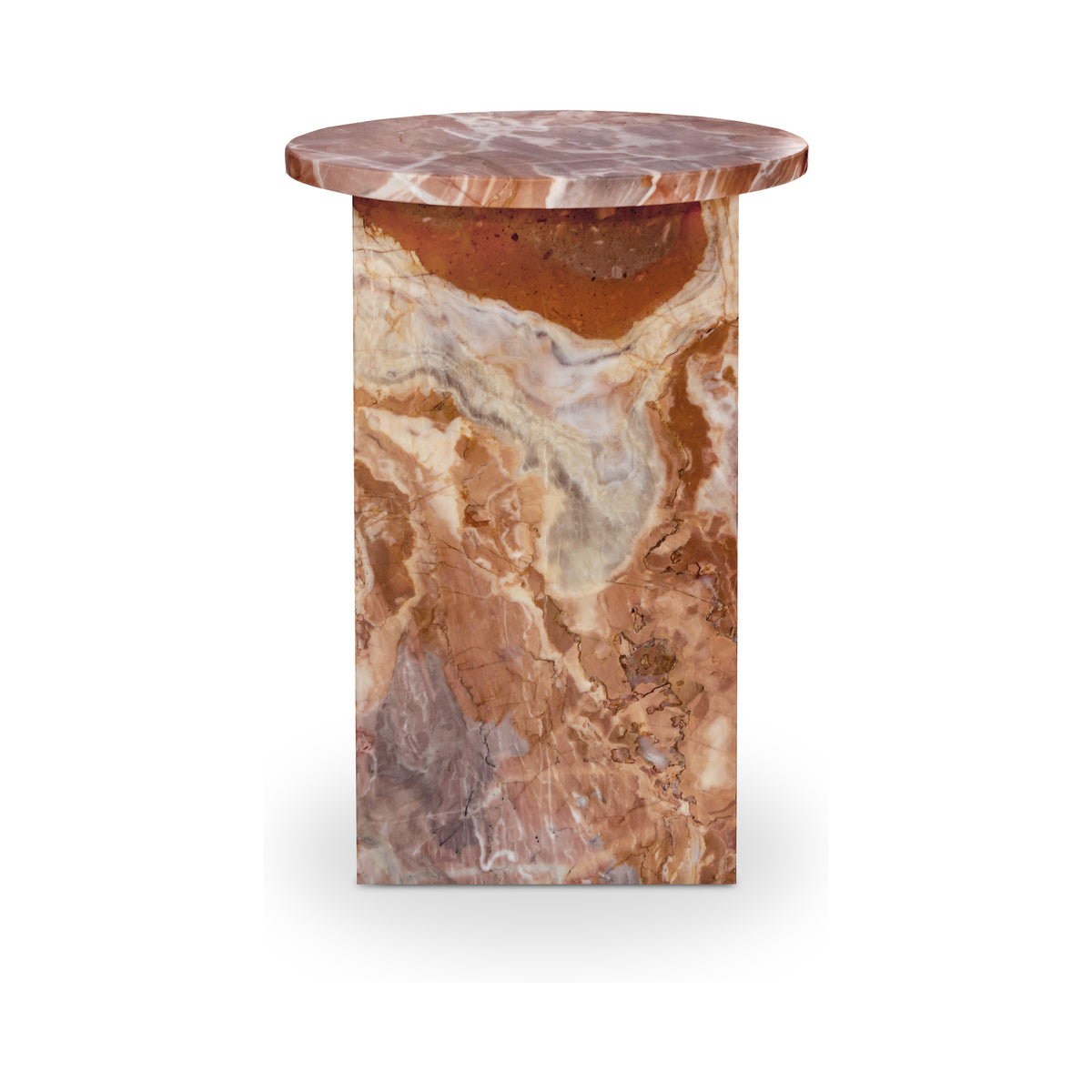 Grace Accent Table Orange Levante Marble - alternate view 3