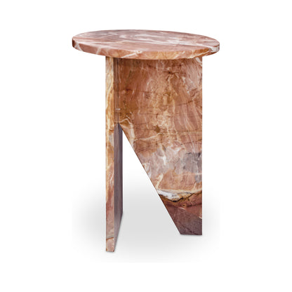 Grace Accent Table Orange Levante Marble - alternate view 5