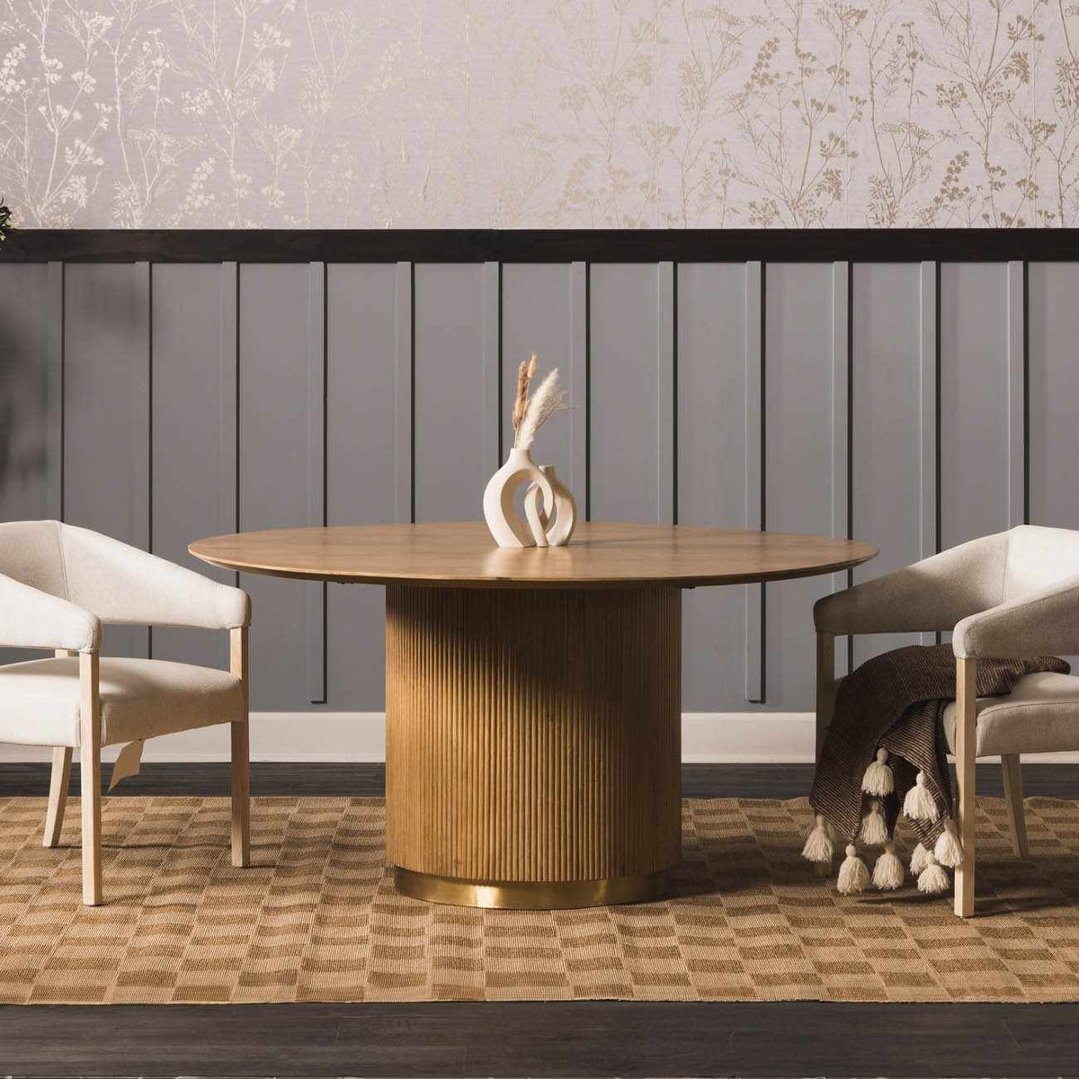 Kuval Checkered Brown Outdoor Rug.