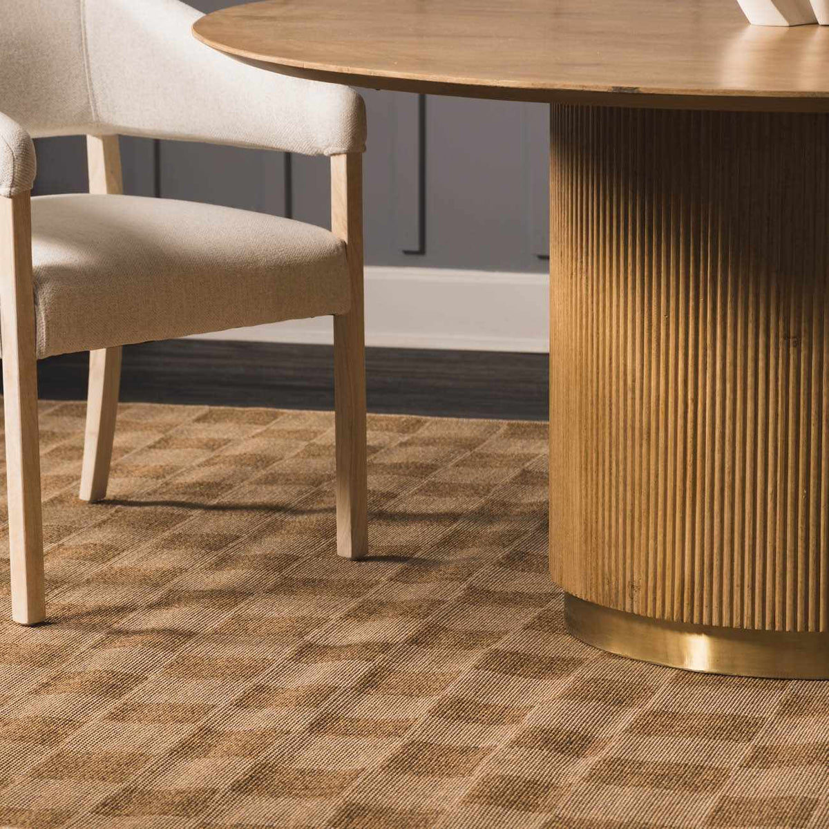 Kuval Checkered Brown Outdoor Rug.