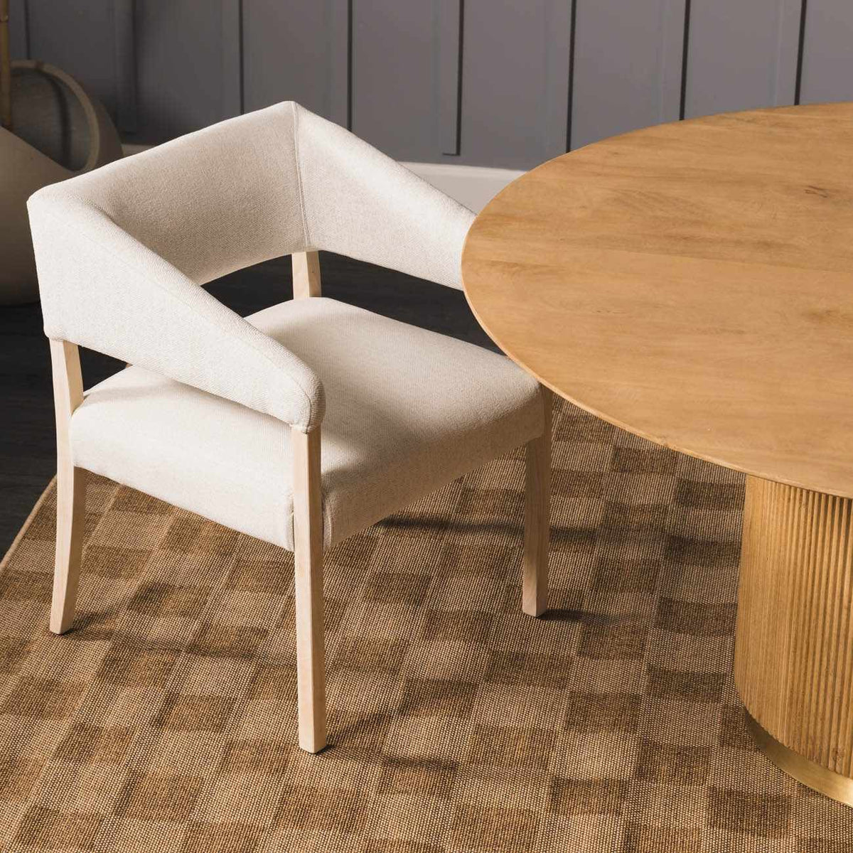 Kuval Checkered Brown Outdoor Rug.
