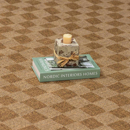 Kuval Checkered Brown Outdoor Rug.