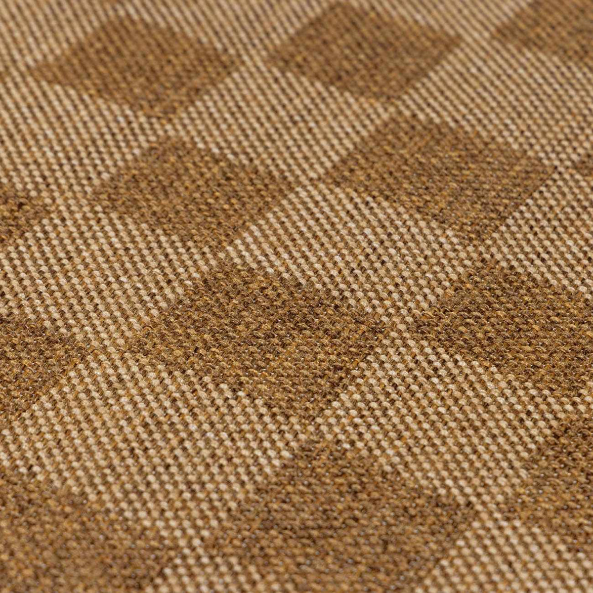 Kuval Checkered Brown Outdoor Rug.