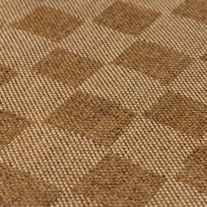Kuval Checkered Brown Outdoor Rug.