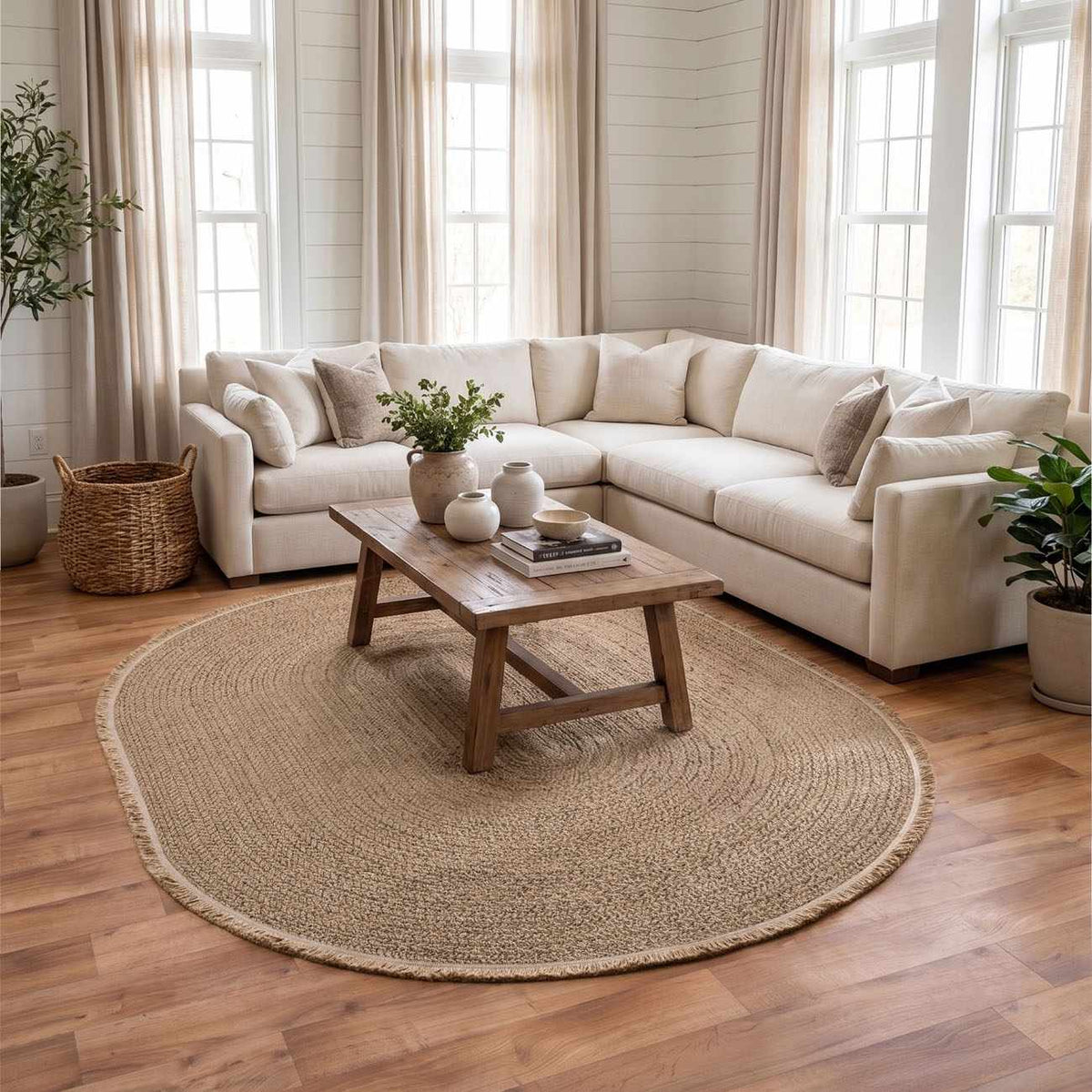 Fumiya Faux Jute Area Rug