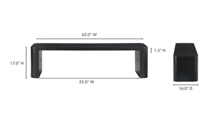 Post Small Dining Bench Black