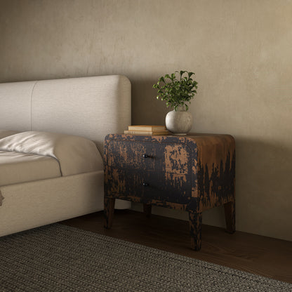 Iris Nightstand Distressed Black view 9