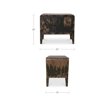 Iris Nightstand Distressed Black view 10