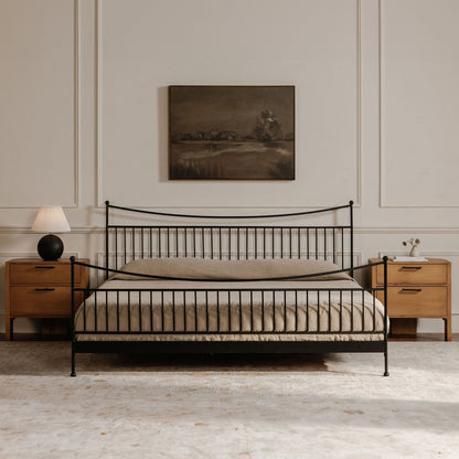 Monet Queen Bed Black view 9