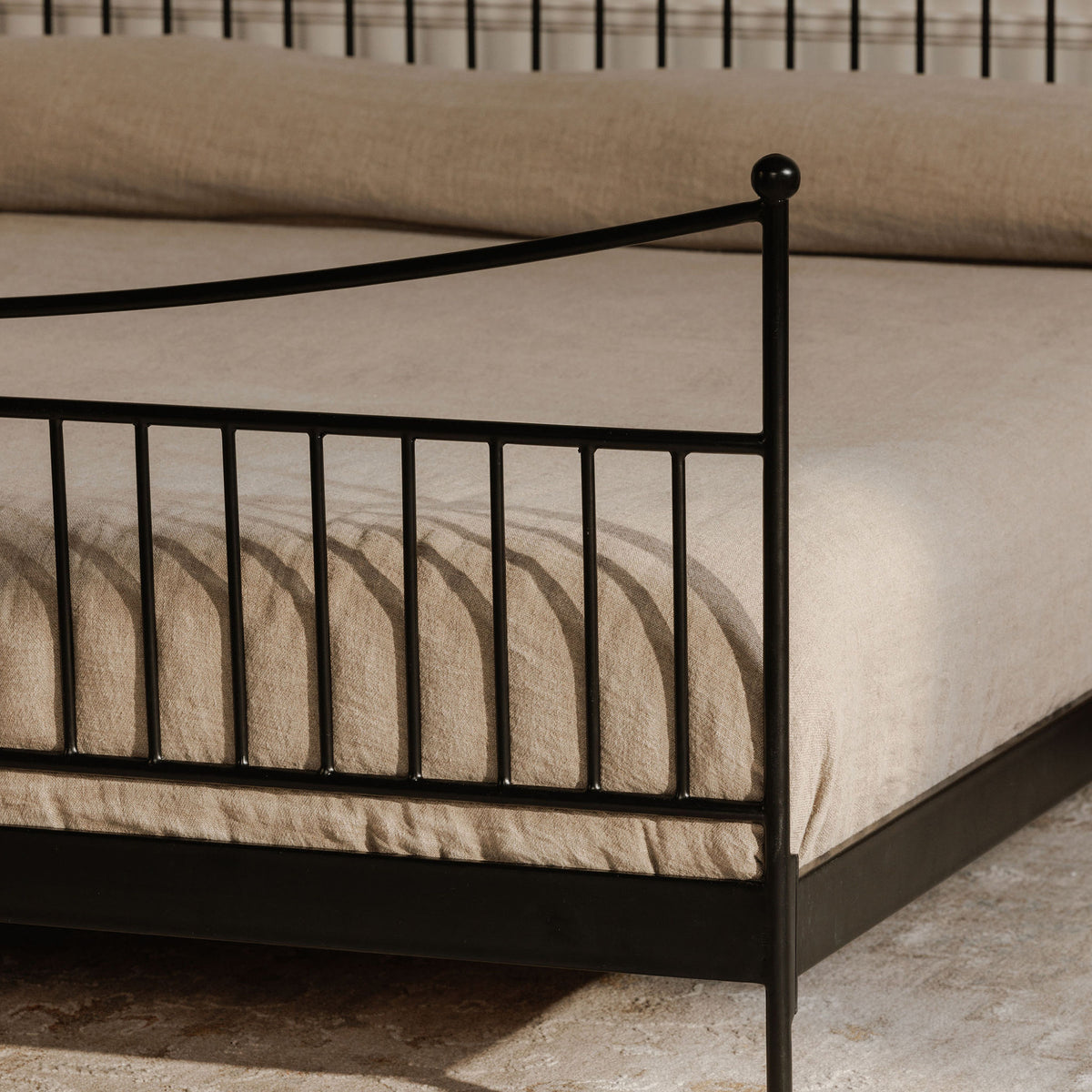 Monet Queen Bed Black lifestyle image