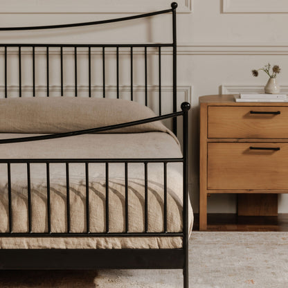 Monet Queen Bed Black view 8