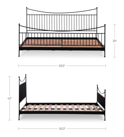 Monet Queen Bed Black view 10
