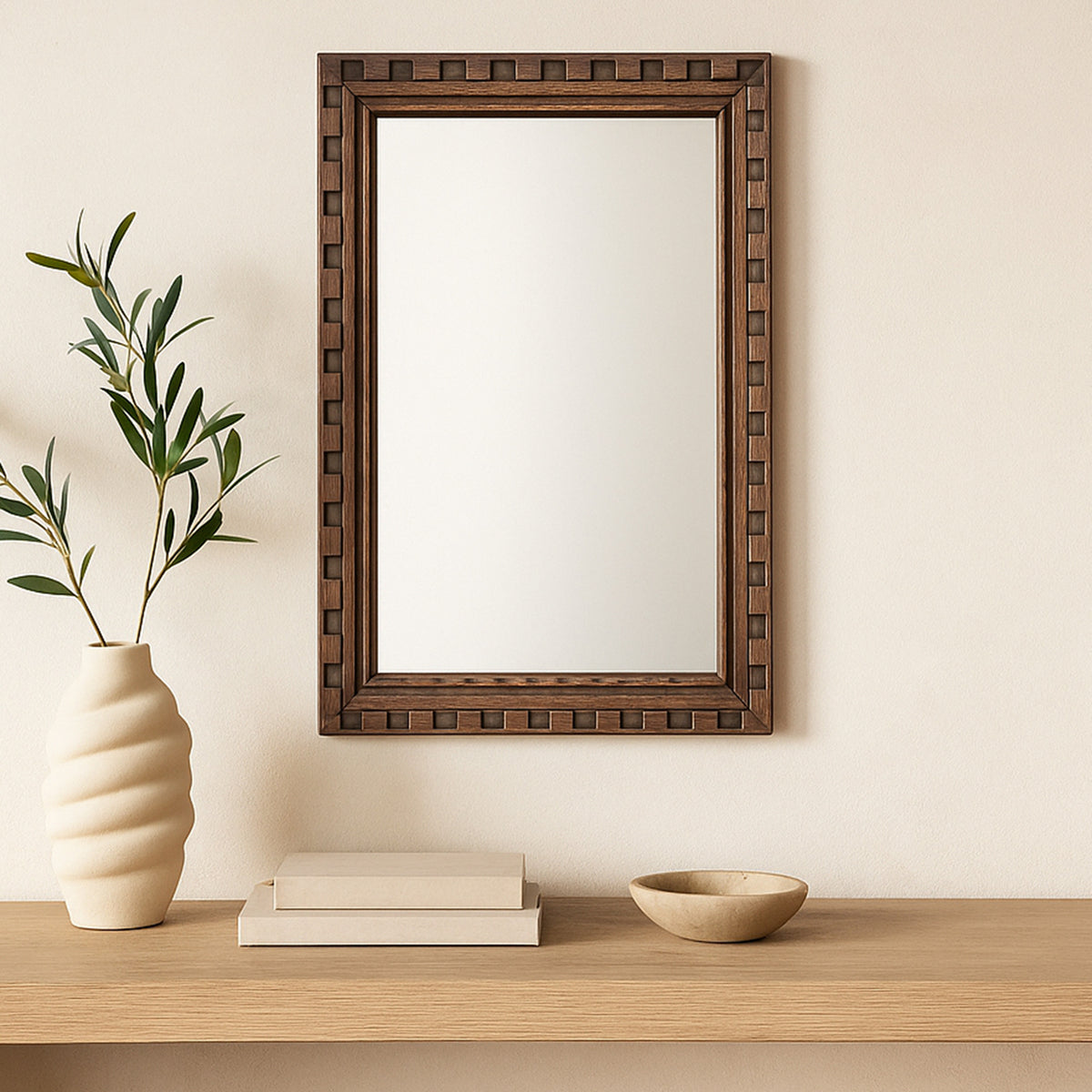 Holland Mirror Large Brown lifestyle view