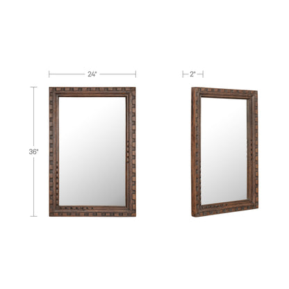 Holland Mirror Large Brown detail view 5