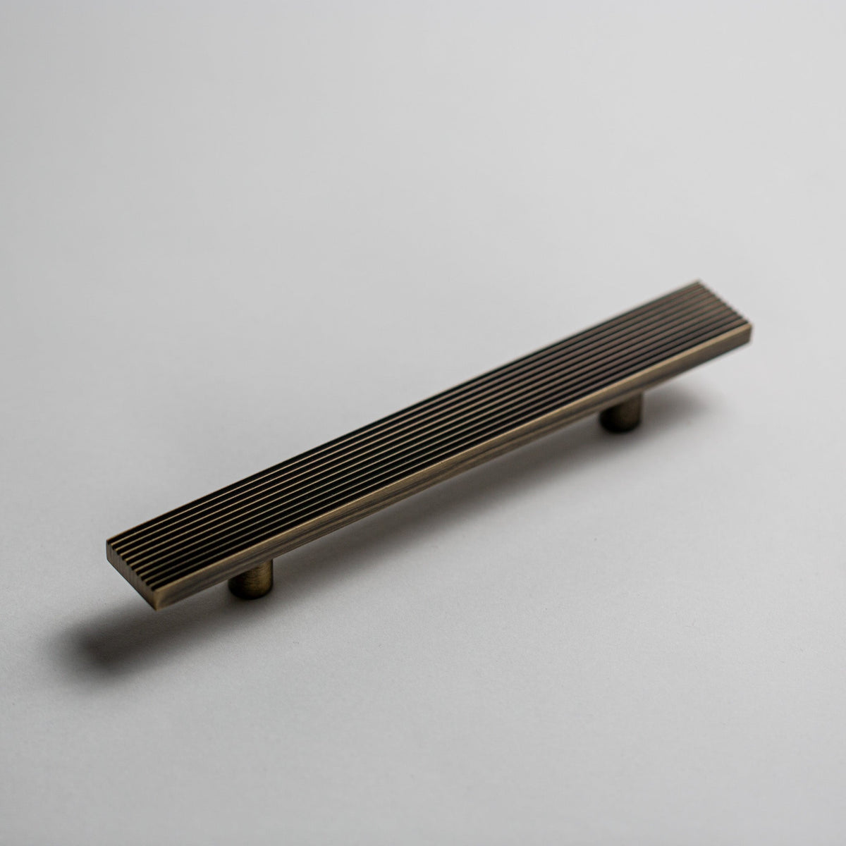 Rail, Antique Brass Cabinet Pulls.