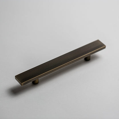 Rail, Antique Brass Cabinet Pulls.