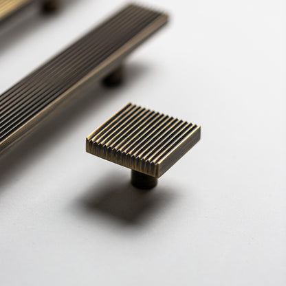 Rail, Antique Brass Cabinet Pulls.
