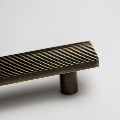 Rail, Antique Brass Cabinet Pulls.