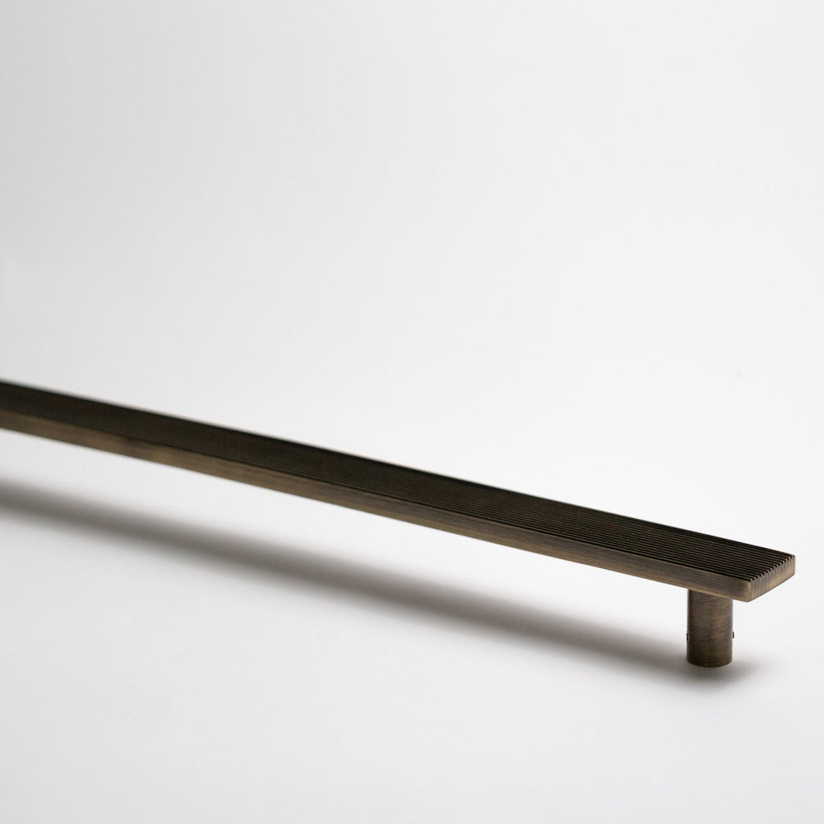 Rail, Antique Brass Appliance Pulls.