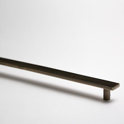 Rail, Antique Brass Appliance Pulls.