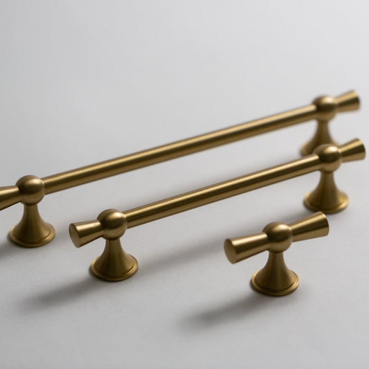 Samba, Solid Brass Cabinet Pulls.