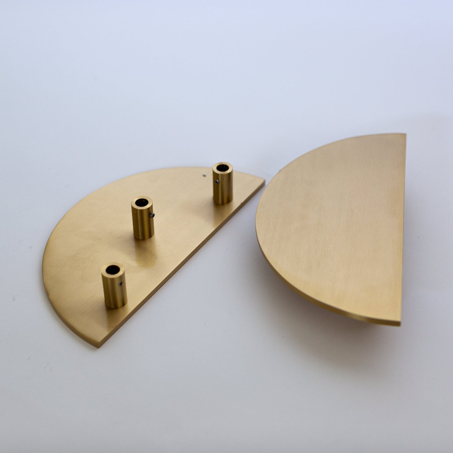 Demi Lune, Solid Brass Half Moon Door Handles.