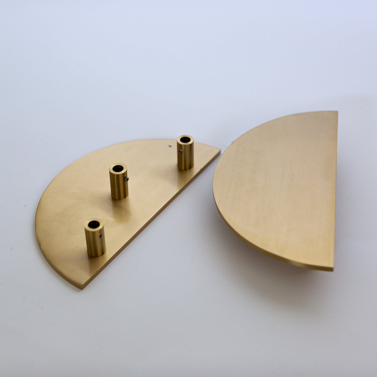 Demi Lune, Solid Brass Half Moon Door Handles.