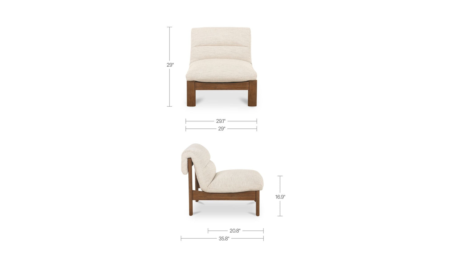 Pierce Accent Chair Flecked Beige.
