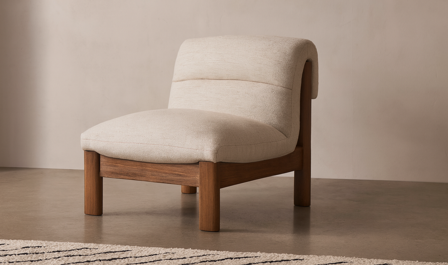 Pierce Accent Chair Flecked Beige.