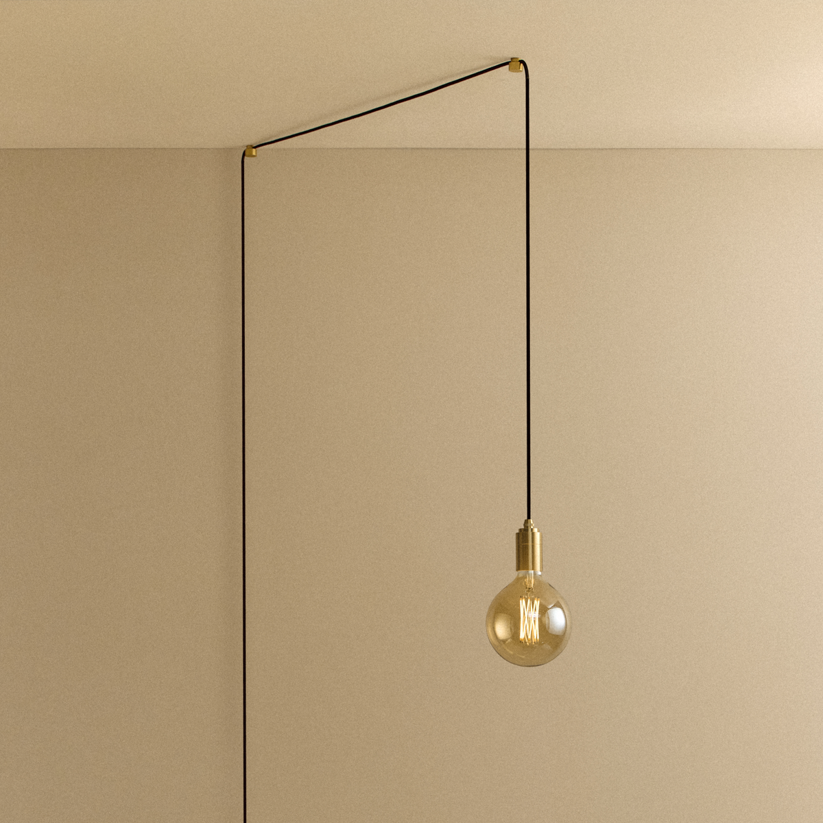 Gaia Plug-In Pendant in Brass.
