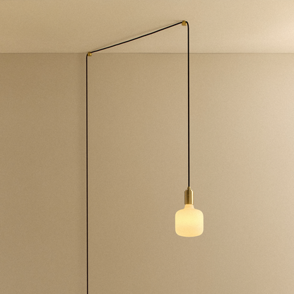 Oblo Plug-In Pendant in Brass.
