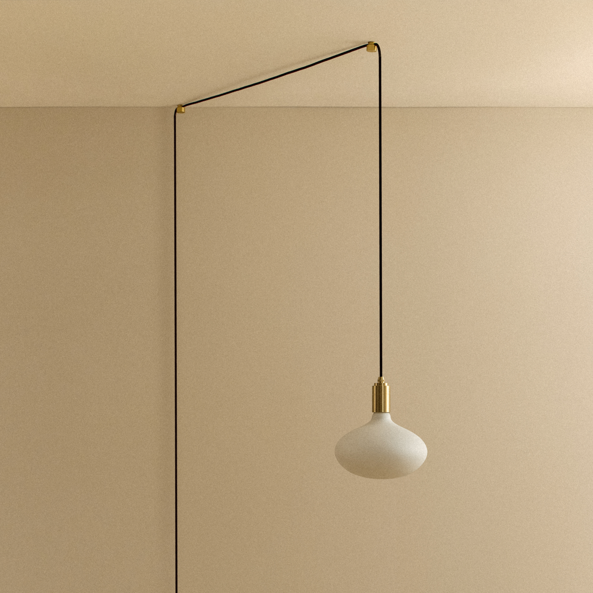Oval II Plug-In Pendant in Brass.