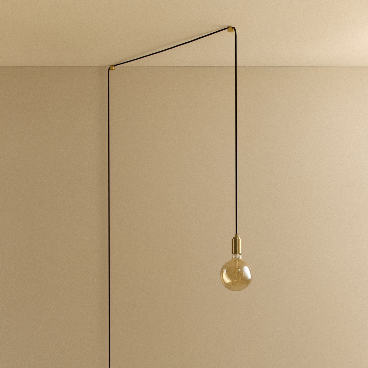 Voronoi I Plug-In Pendant in Brass.
