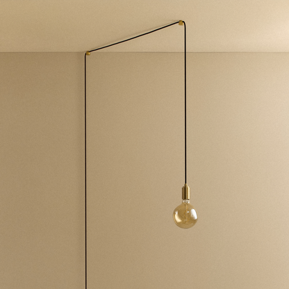 Voronoi I Plug-In Pendant in Brass.
