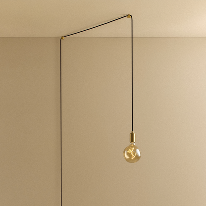 Voronoi I Plug-In Pendant in Brass.