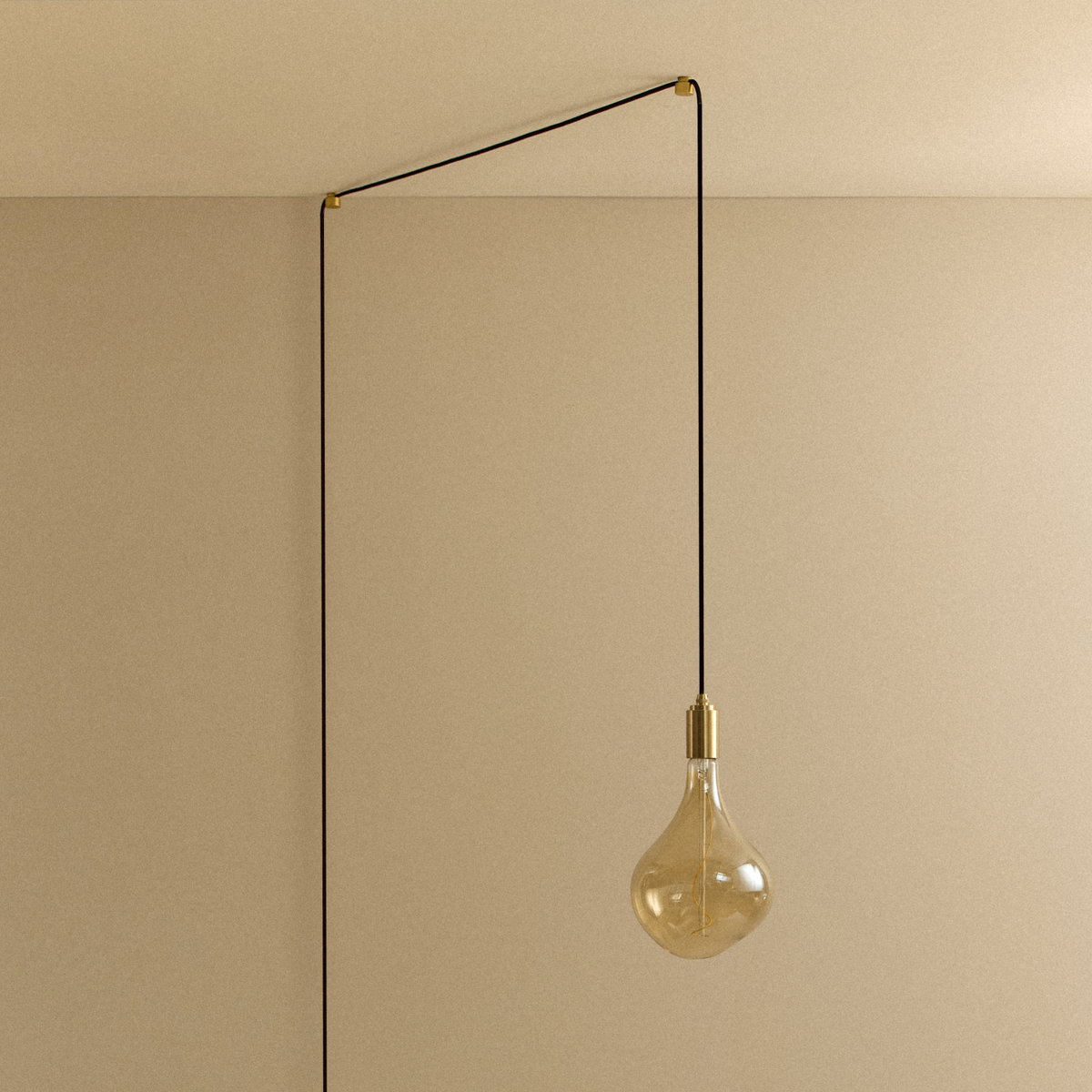 Voronoi II Plug-In Pendant in Brass.