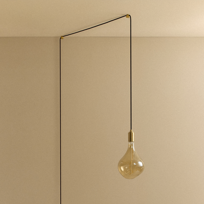 Voronoi II Plug-In Pendant in Brass.