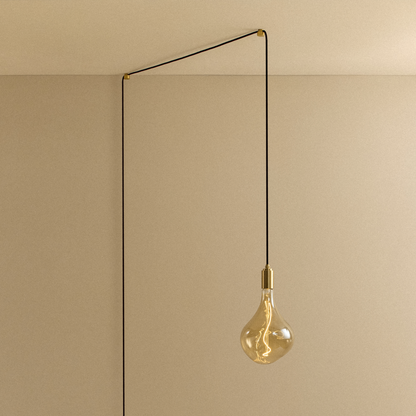 Voronoi II Plug-In Pendant in Brass.