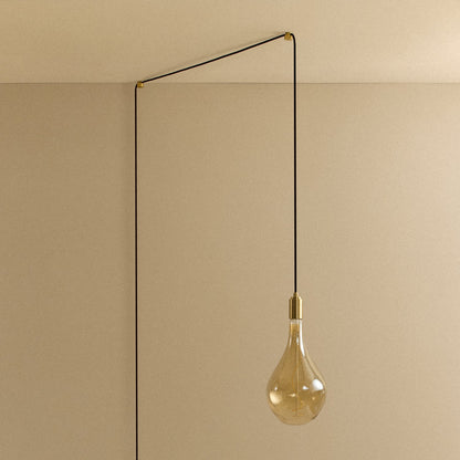 Voronoi III Plug-In Pendant in Brass.