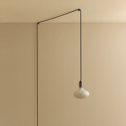 Oval Plug-In Pendant in Graphite