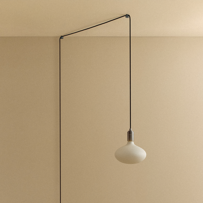 Oval II Plug-In Pendant in Graphite.