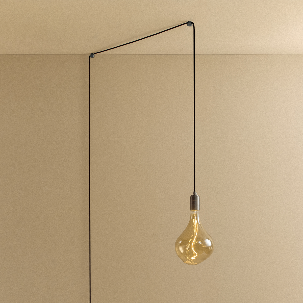 Voronoi II Plug-In Pendant in Graphite.
