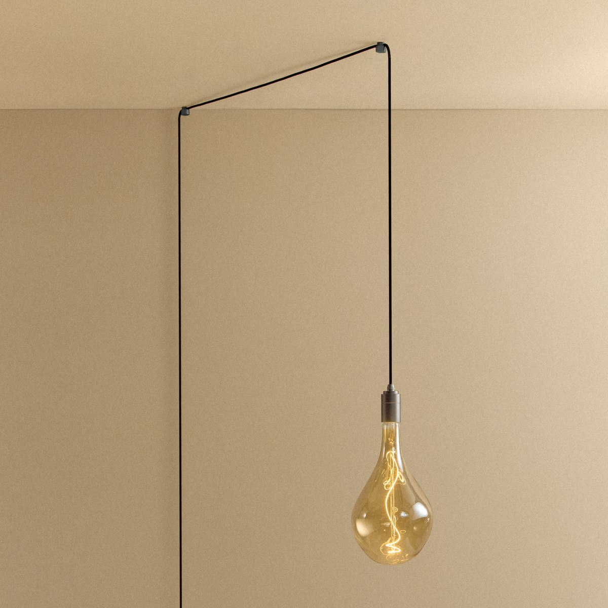 Voronoi III Plug-In Pendant in Graphite.
