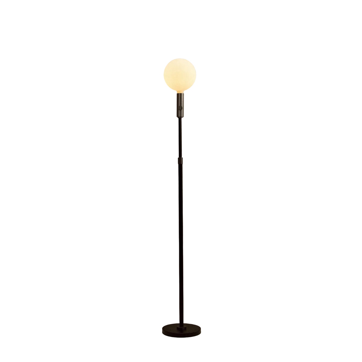 Poise Adjustable Floor Lamp in Graphite + Sphere V.