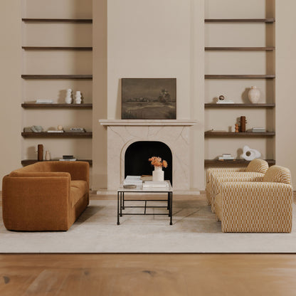 River Coffee Table Botticino Marble view 7