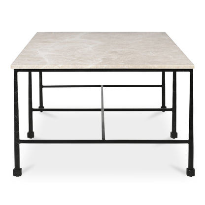 River Coffee Table Botticino Marble view 4