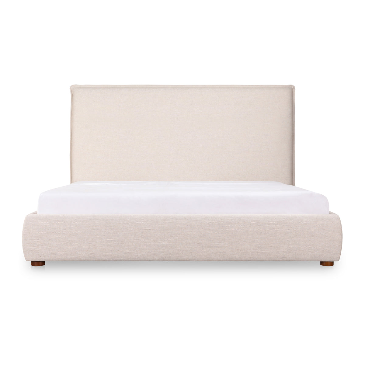 Luzon King Bed Tall Headboard Wheat - white background