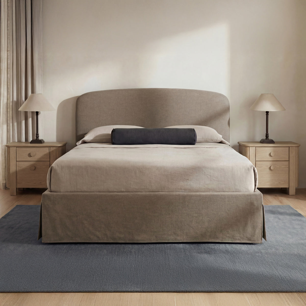Joan Queen Storage Bed Taupe - image 2