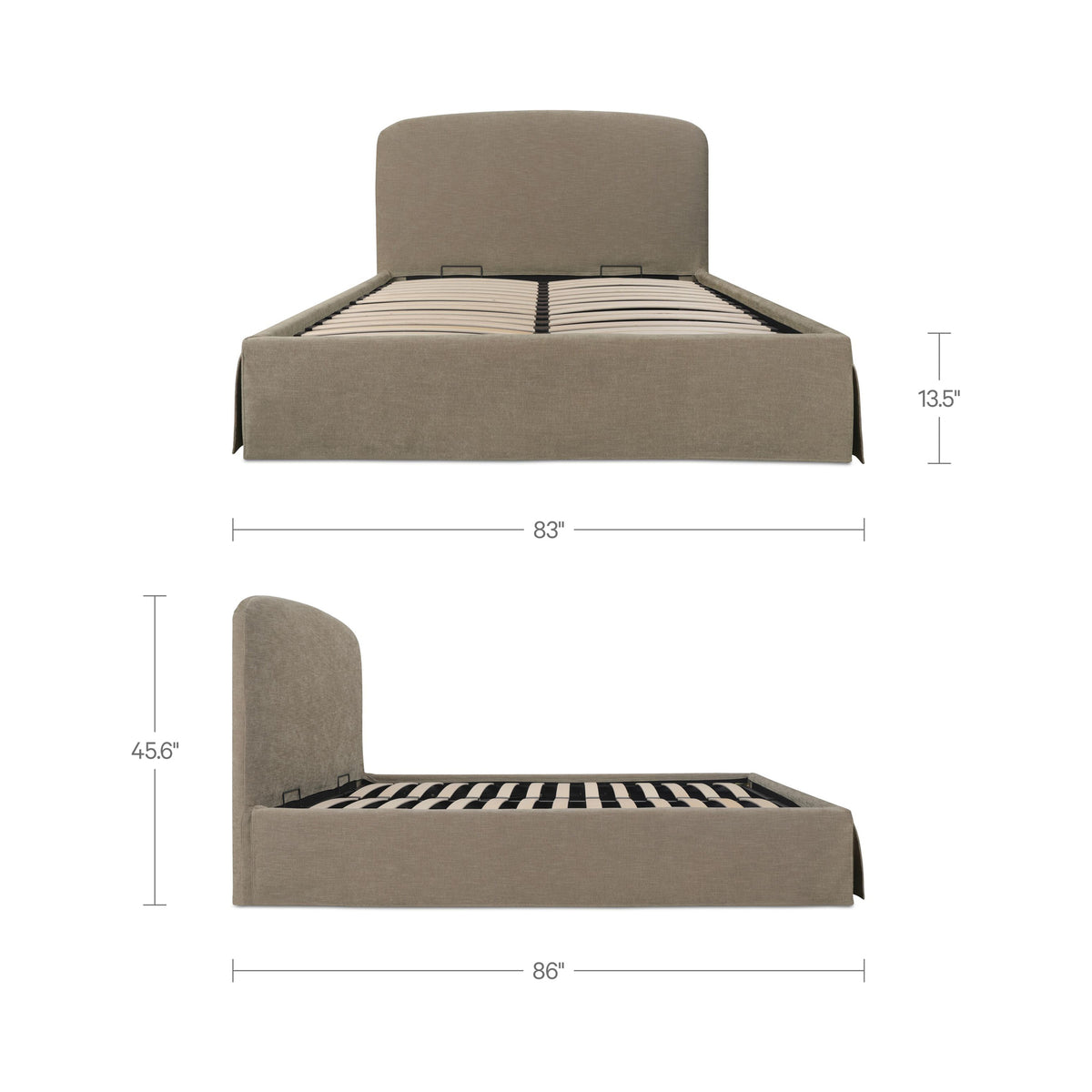 Joan King Storage Bed Light Taupe - image 3